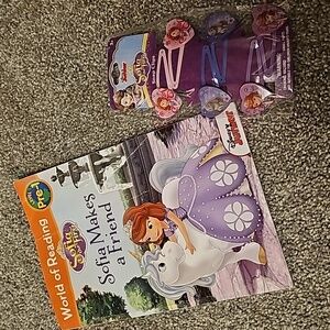 ❄️3/$10❄️Sofia the First Book and Hair Clips #E5